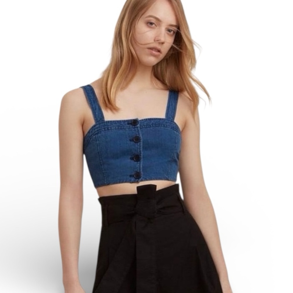 WILFRED Denim Linen Bralette